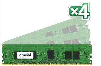 Crucial 16GB (Kit 4x4GB) 2133MHz DDR4 CL15 SR x8 ECC Registered DIMM 288pin