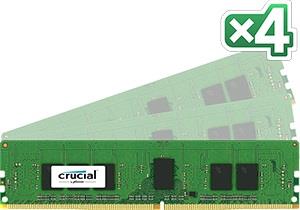 Crucial 4x4GB 2133MHz DDR4 CL15 SR x8 ECC UDIMM