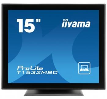Iiyama LCD T1532MSC-B1 15'' XGA dotykovÃ½, 8ms, DVI, USB, repro, Ä.