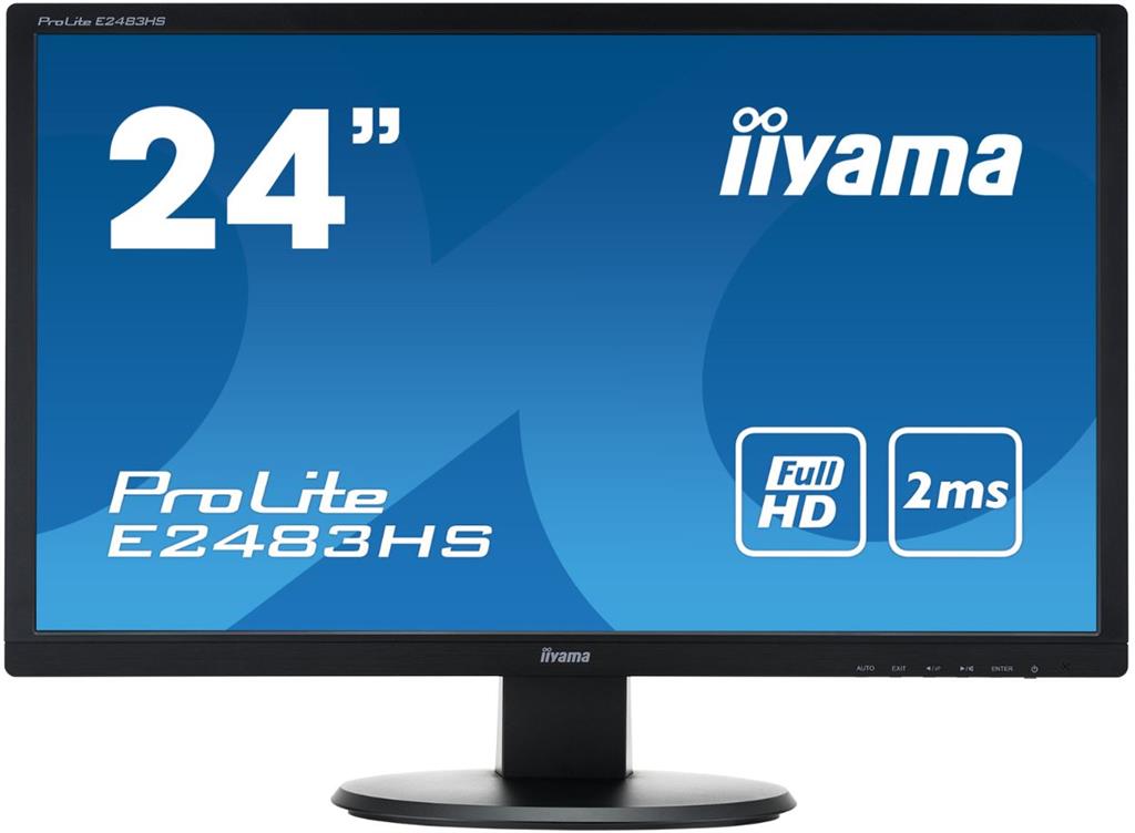 Iiyama LCD-LED E2483HS-B1 24'' LED, 2ms, DVI, HDMI, repro, 1920x1080, Ä