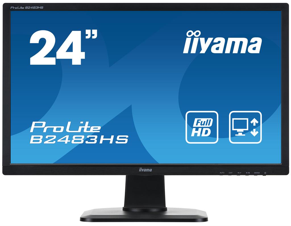 Iiyama LCD-LED 24'' Prolite B2483HS-B1, LED, Full HD, DVI, HDMI, repro, ÄernÃ¡