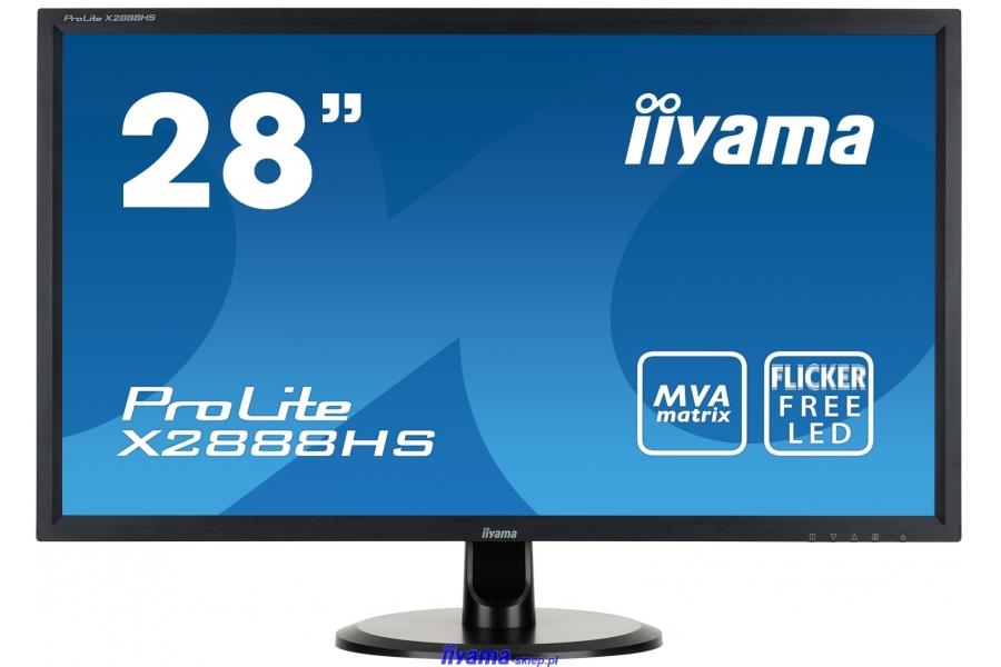 Iiyama LCD-LED Prolite X2888HS 28'' LED FHD, 5ms, VGA, DVI-D, HDMI, DP