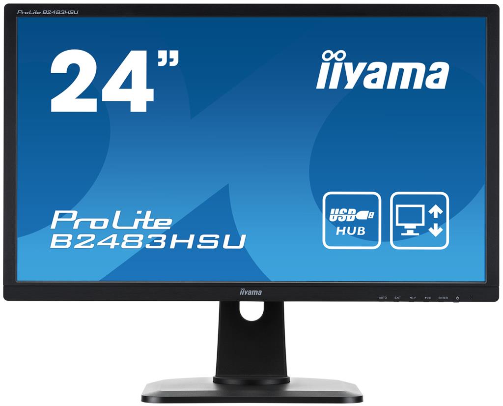 Iiyama LCD-LED Prolite B2483HSU-B1DP 24'' TN LED FHD, 2ms, DP, DVI, ÄernÃ½