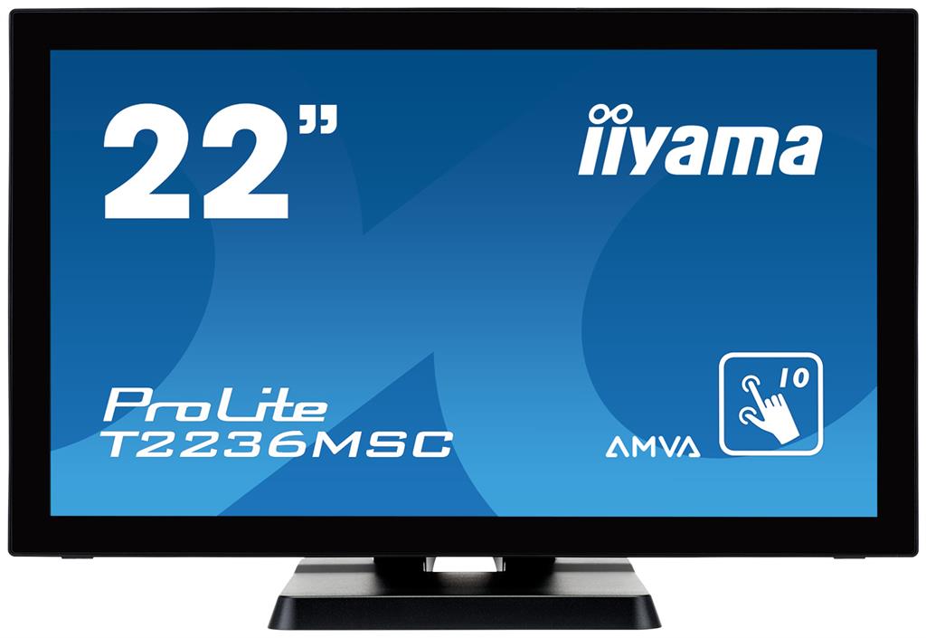 Touchscreen monitor Iiyama T2236MSC-B2 21.5'', 8ms, VGA, DVI-D, HDMI, USB, black