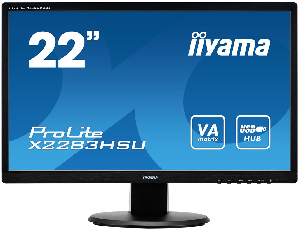 Monitor Iiyama X2283HSU-B1DP 21.5inch, VA, Full HD, DVI-D/DP/USB