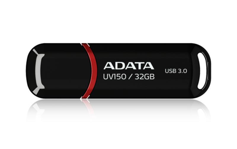 ADATA DashDriveâ¢ Series UV150 32GB USB 3.0 flashdisk, slim, ÄernÃ½