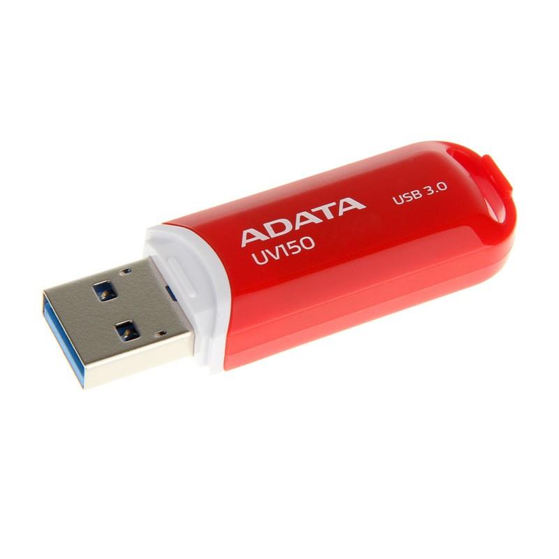 ADATA DashDriveâ¢ Series UV150 32GB USB 3.0 flashdisk, slim, ÄervenÃ½