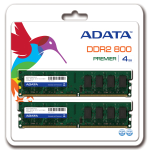 ADATA 2x2GB 800MHz DDR2 CL6 DIMM 1.8V