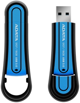 ADATA Superior Series S107 16GB USB 3.0 flashdisk, odolnÃ½ vodÄ a nÃ¡razu, modrÃ½