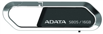 ADATA Sporty Series S805 16GB USB 2.0 flashdisk, kovovÃ½ karabinovÃ½ rÃ¡m, Å¡edÃ½