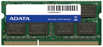 ADATA 8GB 1600MHz DDR3 CL11 SODIMM 1.5V Retail