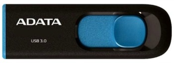 ADATA DashDriveâ¢ Series UV128 8GB USB 3.0 flashdisk, vÃ½suvnÃ½, ÄernÃ½+modrÃ¡