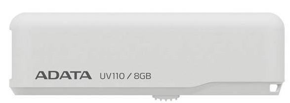 ADATA DashDriveâ¢ Series UV110 8GB USB 2.0 flashdisk, bÃ­lÃ½