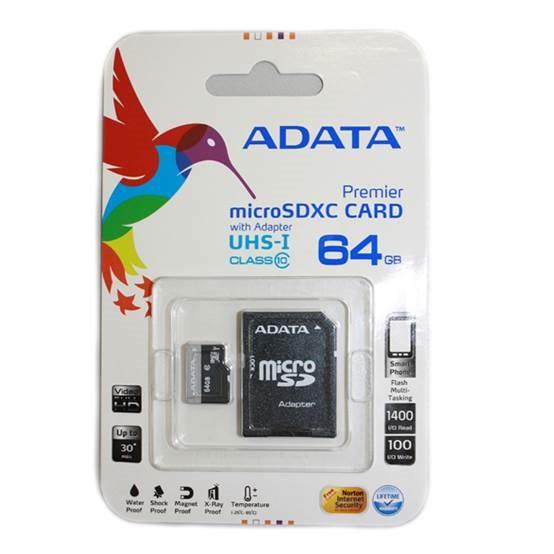 ADATA Premier micro SDXC karta 64GB UHS-I Class 10 + adaptÃ©r
