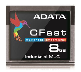 ADATA CFast karta Industrial, MLC, 8GB ,-40 aÅ¾ 85Â°C (435MB/s / 120MB/s),bulk