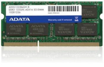 ADATA 4GB 1333MHz DDR3 CL9 SODIMM 1.5V - Retail