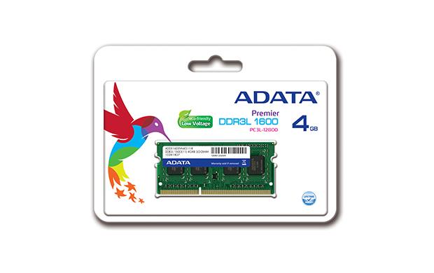 ADATA 4GB 1600MHz DDR3L CL11 SODIMM, 1.35V Single Tray