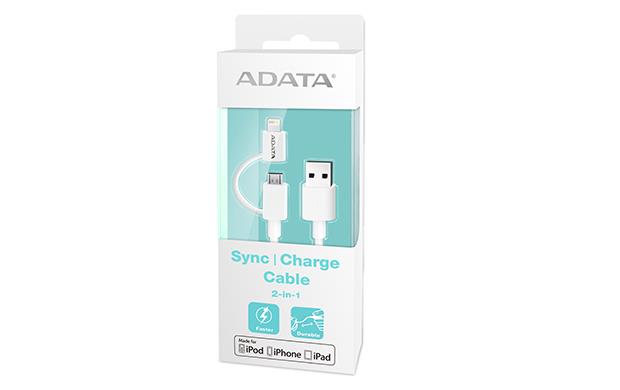 ADATA SynchronizaÄnÃ­ a napÃ¡jecÃ­ kabel, USB, MFi (iPhone, iPad, iPod), bÃ­lÃ½