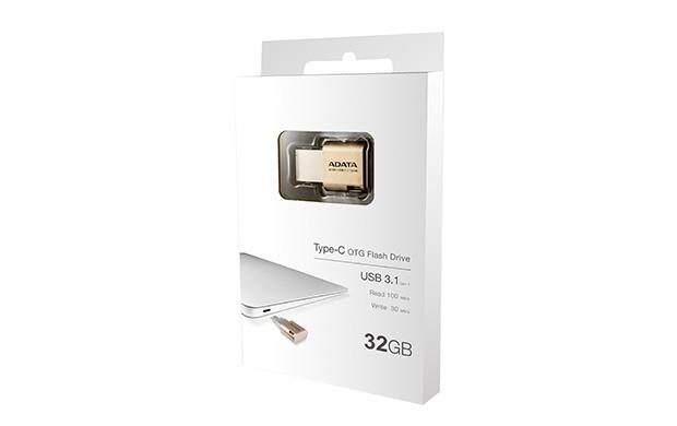 ADATA DashDriveâ¢ Series UC350 32GB USB 3.0 flashdisk, zlatÃ½