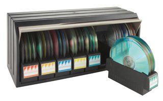 Mega Box for 96 CD's / DVD's (black-silver)