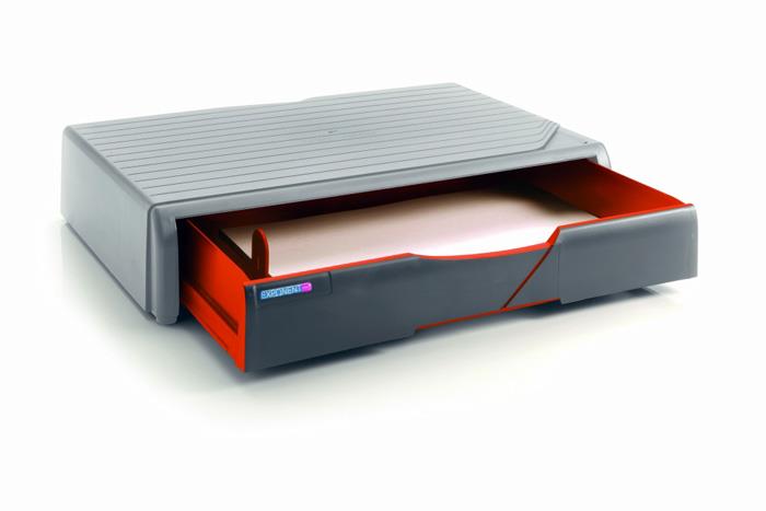 A4 Organizer/Stand for printers, MFP's and monitors (grey/red)