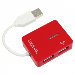 LOGILINK - HUB USB 4-portovÃ½ ''Smile'' ÄervenÃ¡