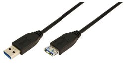 LOGILINK - Kabel USB 3.0 Typ-A samec k Typ-A samice; 3 m ÄernÃ½