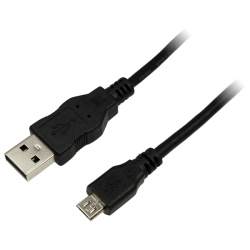 LOGILINK - Kabel USB 2.0 Typ-A samec pro Typ- micro B samec, dÃ©lka 0,6m, ÄernÃ¡