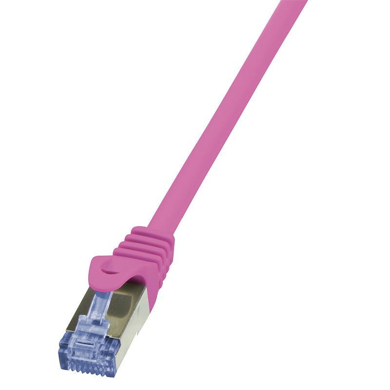 LOGILINK -Patch kabel Cat.6A 10G S/FTP PIMF PrimeLine rÅ¯Å¾ovÃ½ 0,50m
