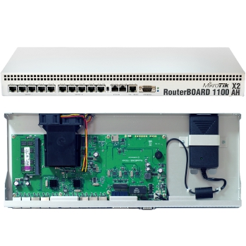 MikroTik RB1100AHx2 L6 DualCore 1GHz 1.5GB RAM, 13xGig LAN, Rack 19'' microSD