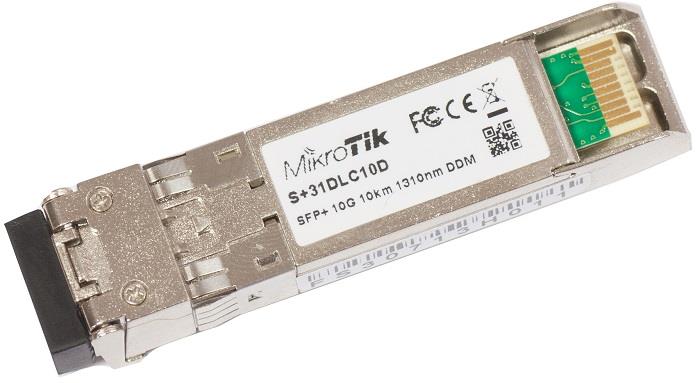 MikroTik S+31DLC10D 10GbE SFP+ LR-LC (SM) 1310nm for CCR1036-8G-2S+/EM Unit