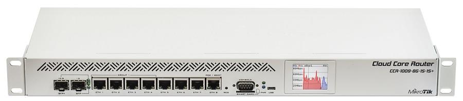 MikroTik CCR1009-8G-1S-1S+ L6 9xCore 2GB RAM, 8xGig LAN, 1xSFP+, 1xSFP, Rack 19"
