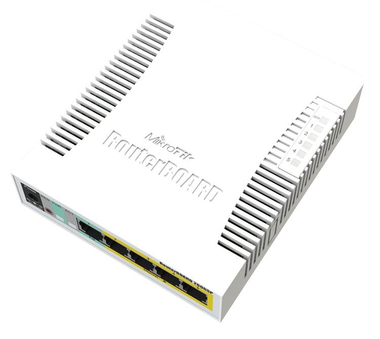 MikroTik RB260GSP SwitchOS 5xGig LAN, 1xSFP,Soho Switch, PoE output on ports 2-5