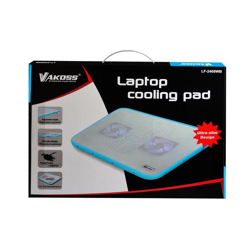 VAKOSS ChladÃ­cÃ­ podloÅ¾ka pod notebook 17'' LF-2468 WB bÃ­lo-modrÃ¡