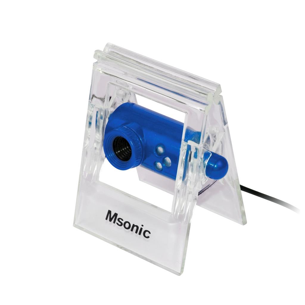 MSONIC webovÃ¡ kamera s mikrofonem USB 2.0, 3 led, MR1803B modrÃ¡