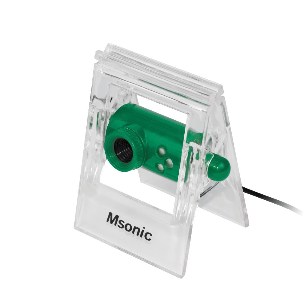 MSONIC webovÃ¡ kamera s mikrofonem USB 2.0, 3 led, MR1803E zelenÃ¡