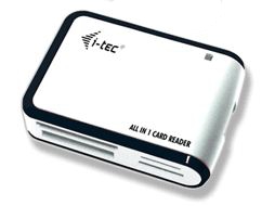 i-tec USB 2.0 All-in-One Memory Card Reader WHITE/BLACK Travel ÄteÄka