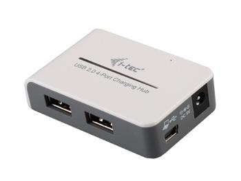 i-tec USB 2.0 Charging HUB 4 port with Power Adapter, 12m Distance Support