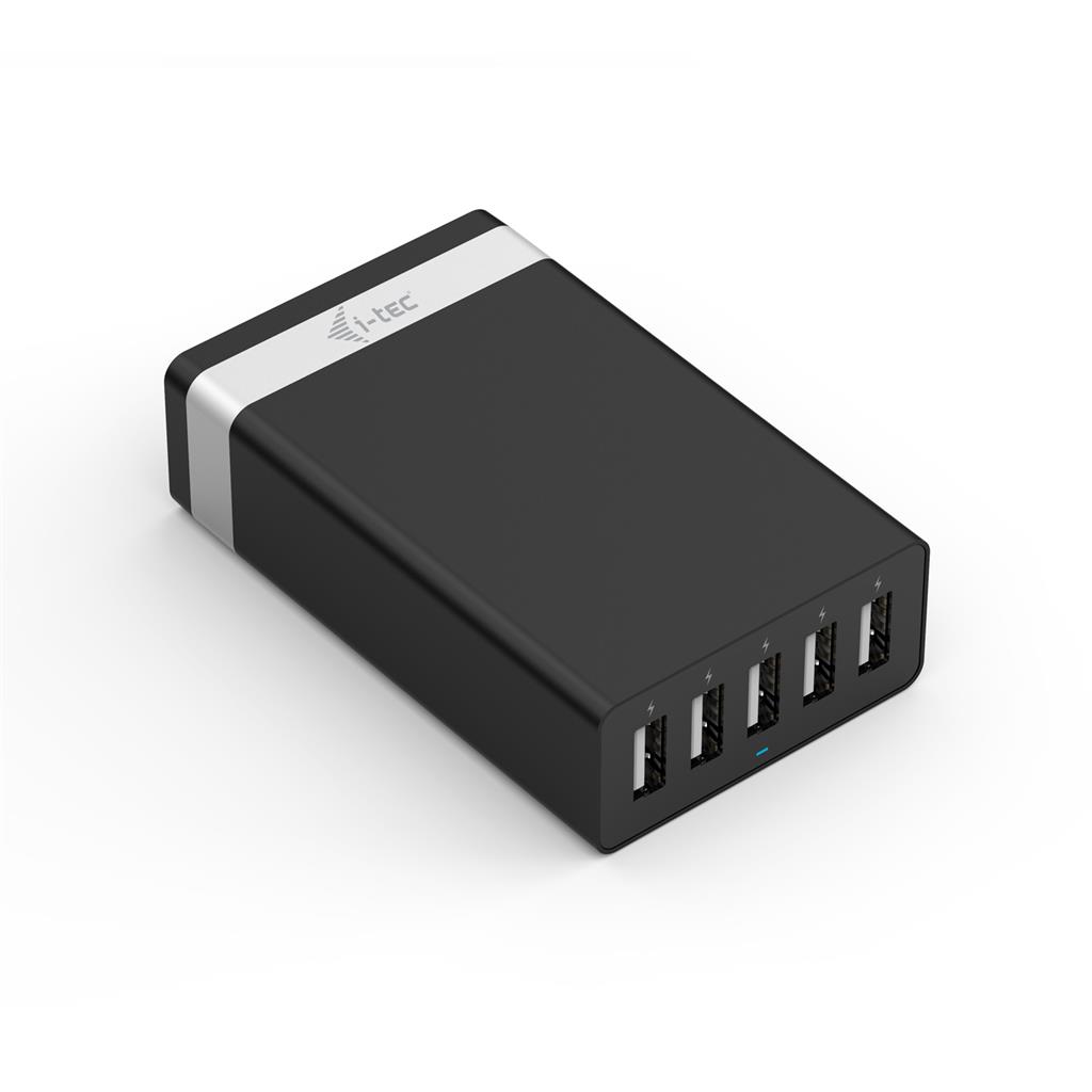 i-tec USB Smart Charger 5 Port 40W/8A vhodnÃ½ i pro iPad/iPhone a Samsung