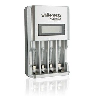 Whitenergy rychlÃ¡ nabÃ­jeÄka LCD 1800mA pro 4 baterie AA/AAA