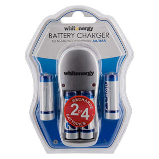 Whitenergy nabÃ­jeÄka pro 4 baterie AA/AAA + 4xAA/R6 2800mAh - blister