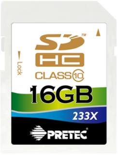 Pretec SDHC 16 GB class 10 ( 35MB/s, 10MB/s )