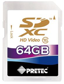 Pretec 64 GB SDXC class 10 Secure Digital eXtended Capacity