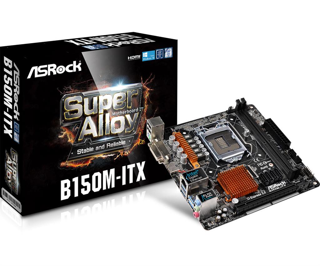 ASRock B150M-ITX, B150, DualDDR4-2133, SATA3, HDMI, DVI, mITX