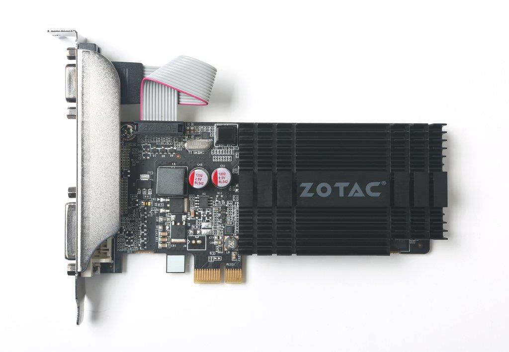 ZOTAC GeForce GT 710, 1GB DDR3 (64 Bit), HDMI, DVI, VGA