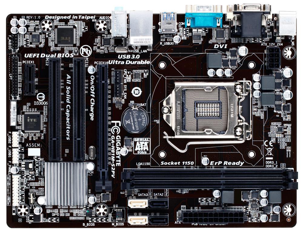 Gigabyte GA-H81M-S2PV, H81 , DualDDR3-1600, SATA3, mATX