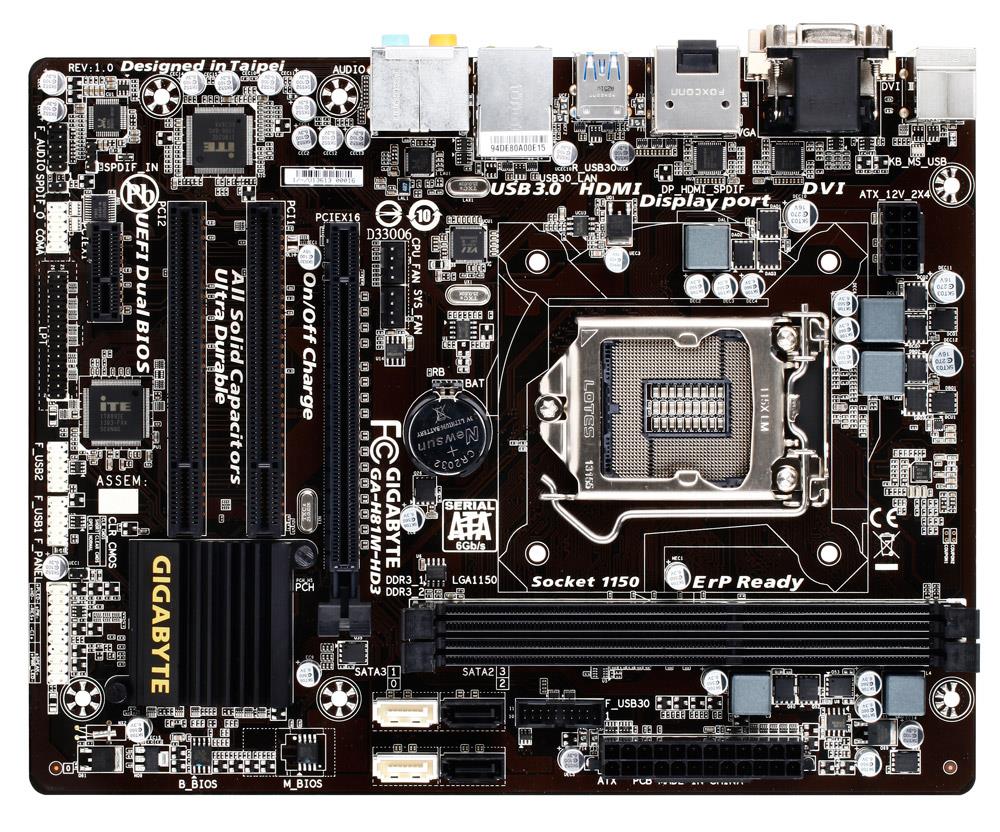 Gigabyte GA-H81M-HD3, H81, DualDDR3-1600, SATA3, HDMI, mATX