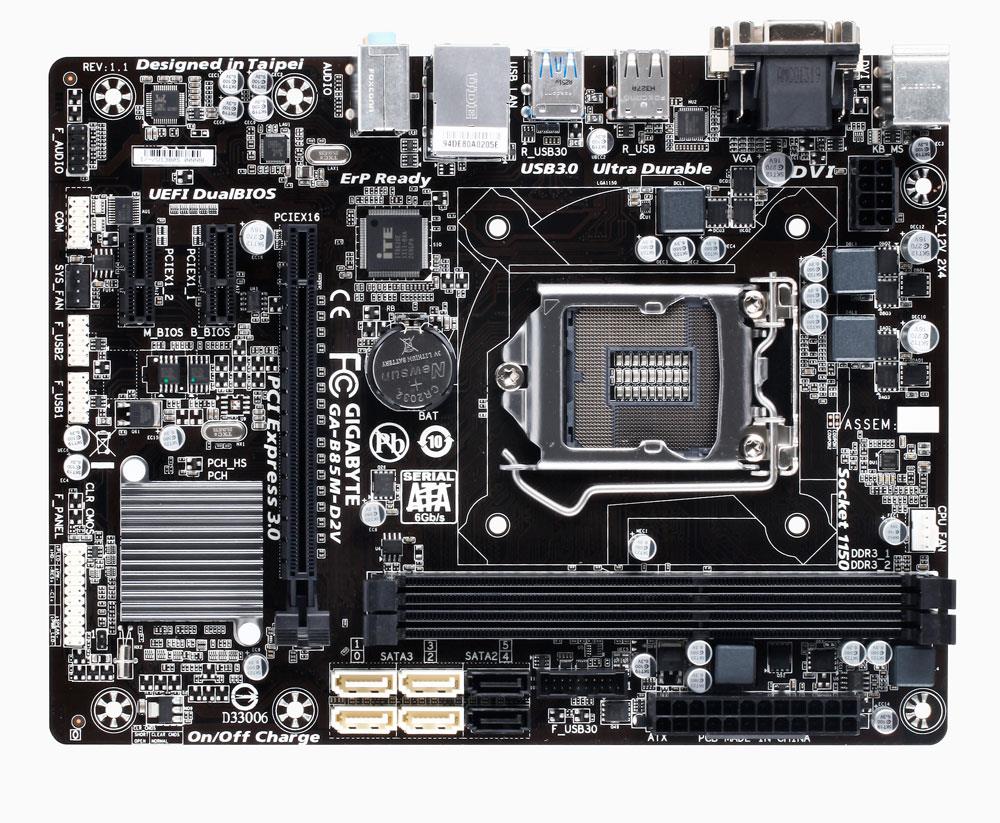 Gigabyte GA-B85M-D2V rev 3.0, B85, DualDDR3-1600, SATA3, mATX