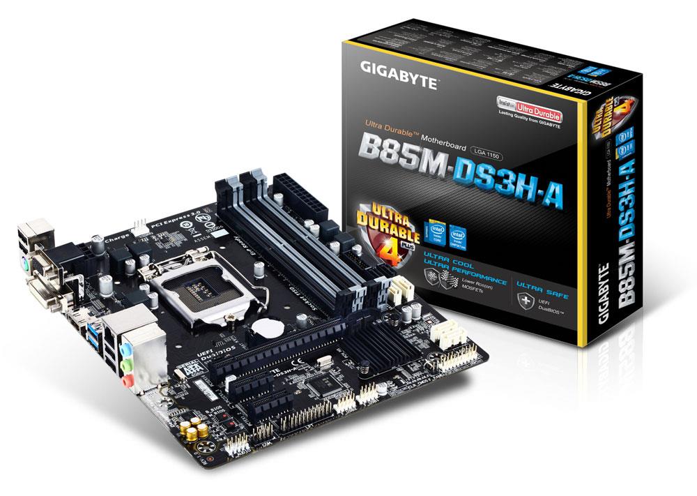 Gigabyte GA-B85M-DS3H-A, B85, DualDDR3-1600, SATA3, HDMI, DVI, D-Sub, mATX