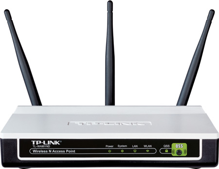 TP-Link TL-WA901ND Wireless 802.11n/300Mbps AccessPoint, 4dBi detachable antenna